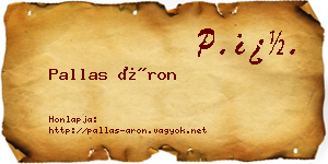 Pallas Áron névjegykártya